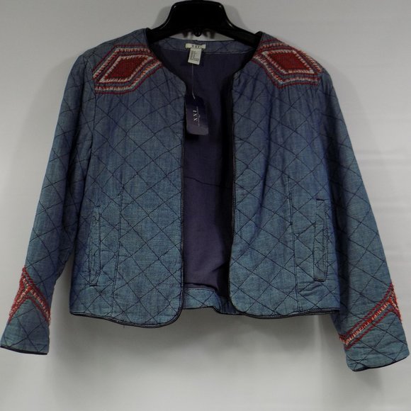 XXI Los Angeles Jackets & Blazers - XXI Los Angeles Quilted Denim Open Front Jacket Size Small NWT